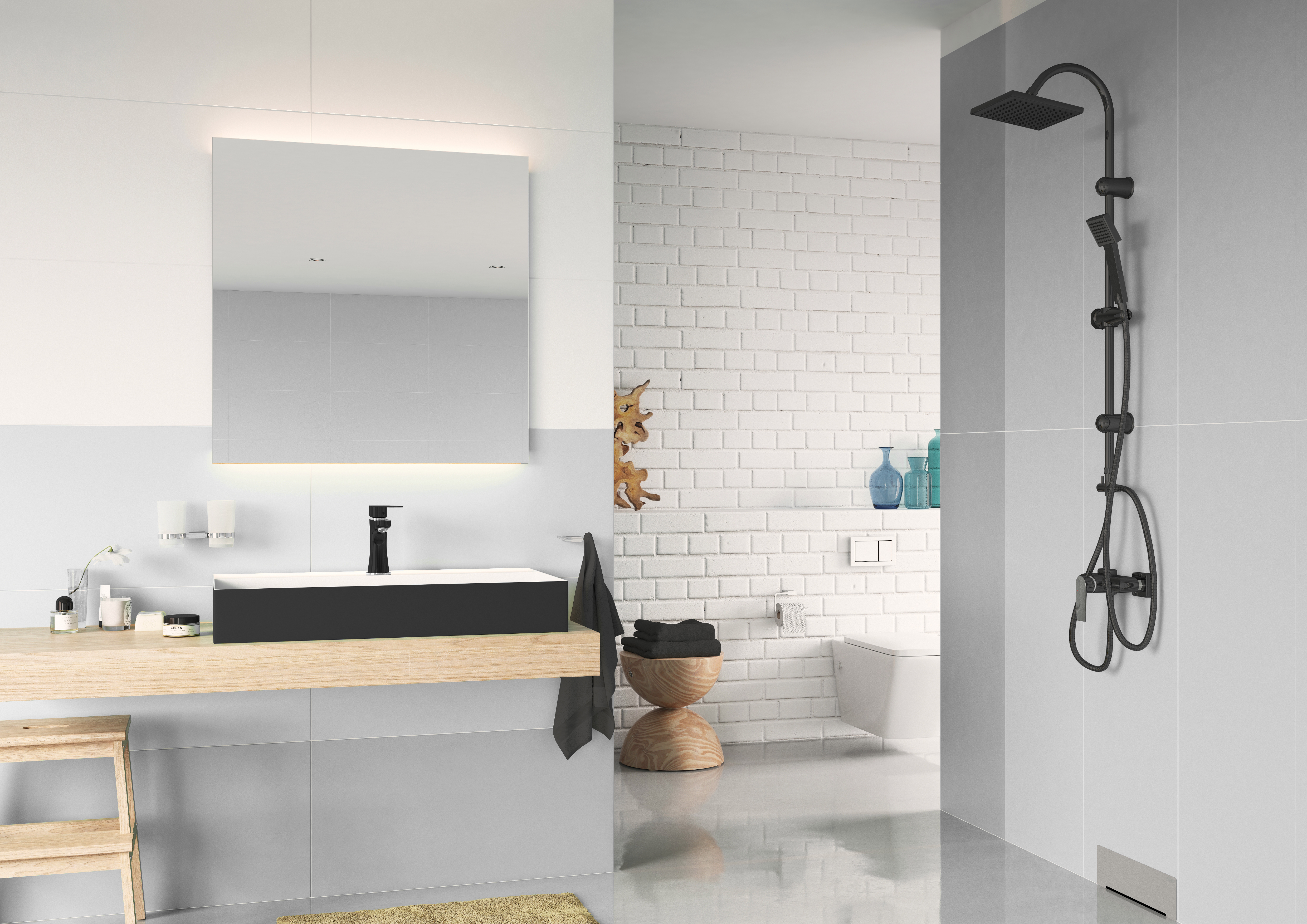 ALGEO SQUARE BLACK-CHROME